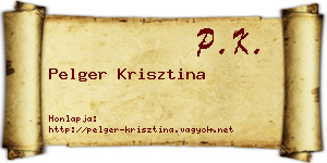 Pelger Krisztina névjegykártya