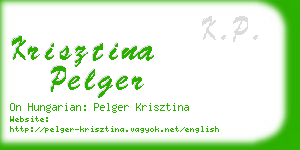 krisztina pelger business card